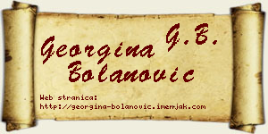 Georgina Bolanović vizit kartica